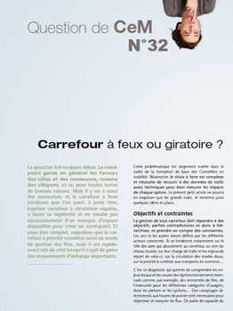 Carrefour à feux ou giratoire ?